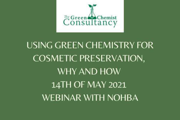 cosmetic preservation with green chemistry